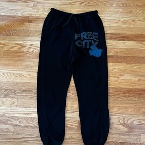 Freecity black sweat pants.